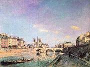 Johann Barthold Jongkind The Seine and Notre Dame in Paris oil painting on canvas